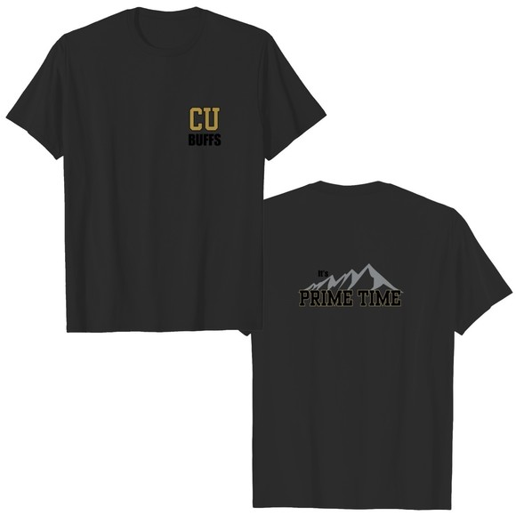 Cu Buffs Crewneck 2 SidedT Shirts  Colorado Buffs Gear  Cu 2 Sided T Shirts - Picture 1 of 4